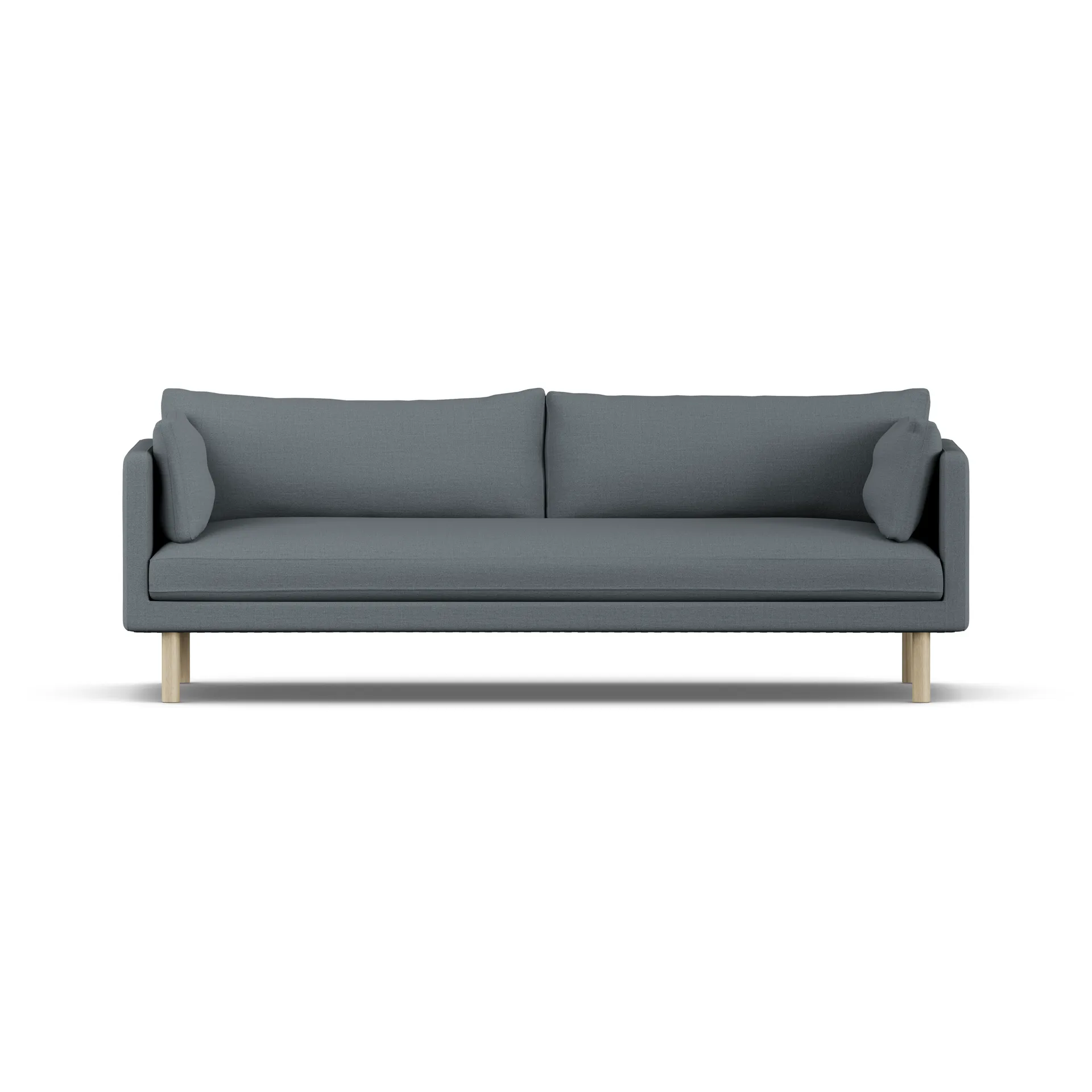Sofá Linnevik, Same Blue 6678-roble blanco aceitado, 4 plazas, sin faldón 1898
