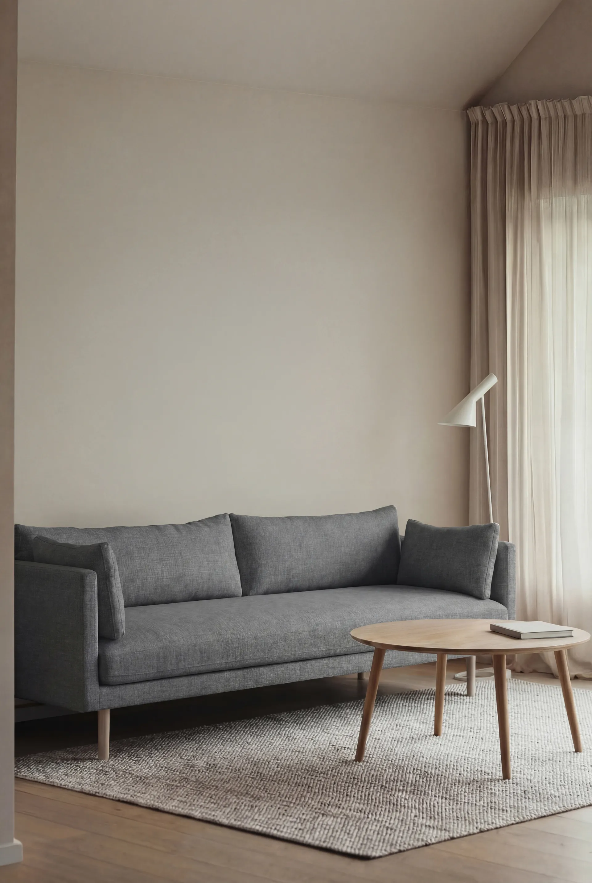 Sofá Linnevik, Same Blue 6678-roble blanco aceitado, 4 plazas 1898