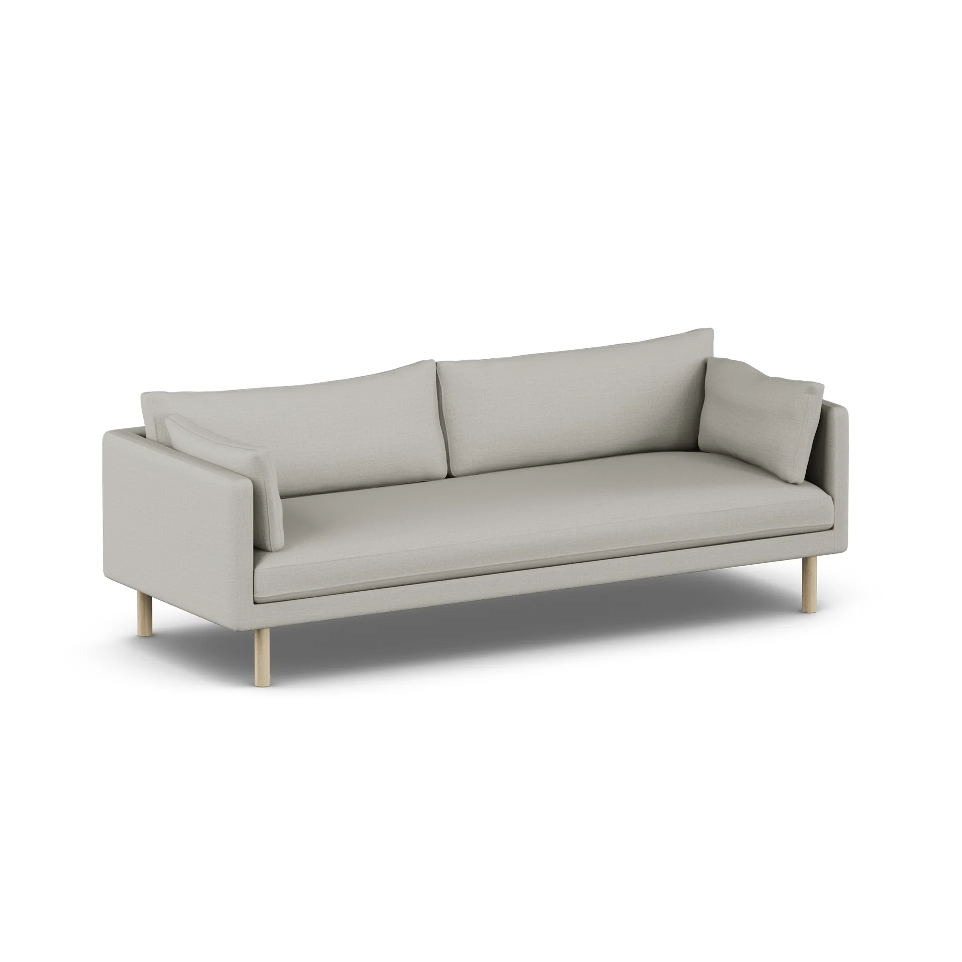 Sofá Linnevik, Same Grey 6673-roble blanco aceitado, 4 plazas, sin faldón 1898