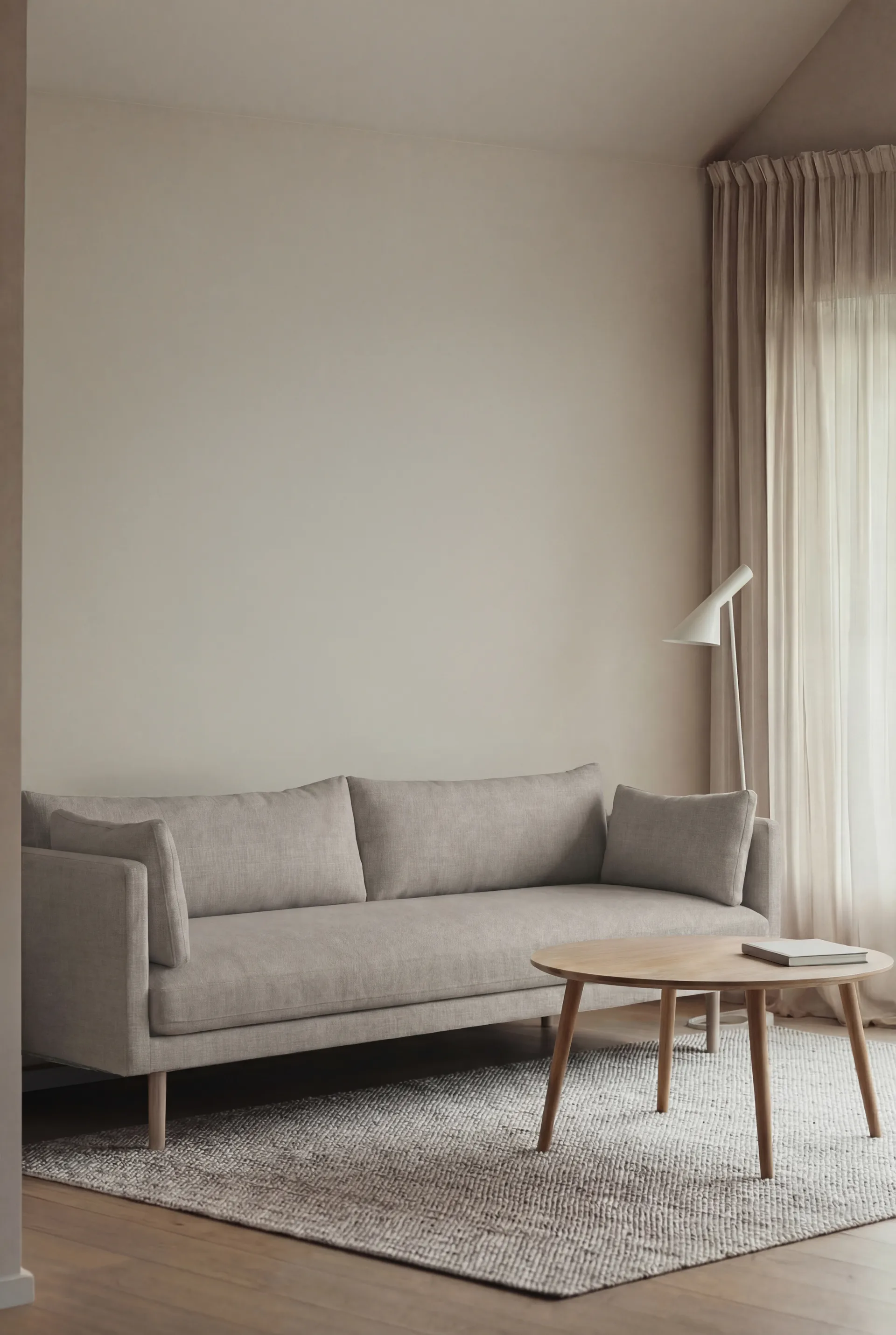 Sofá Linnevik, Same Grey 6673-roble blanco aceitado, 4 plazas, sin faldón 1898