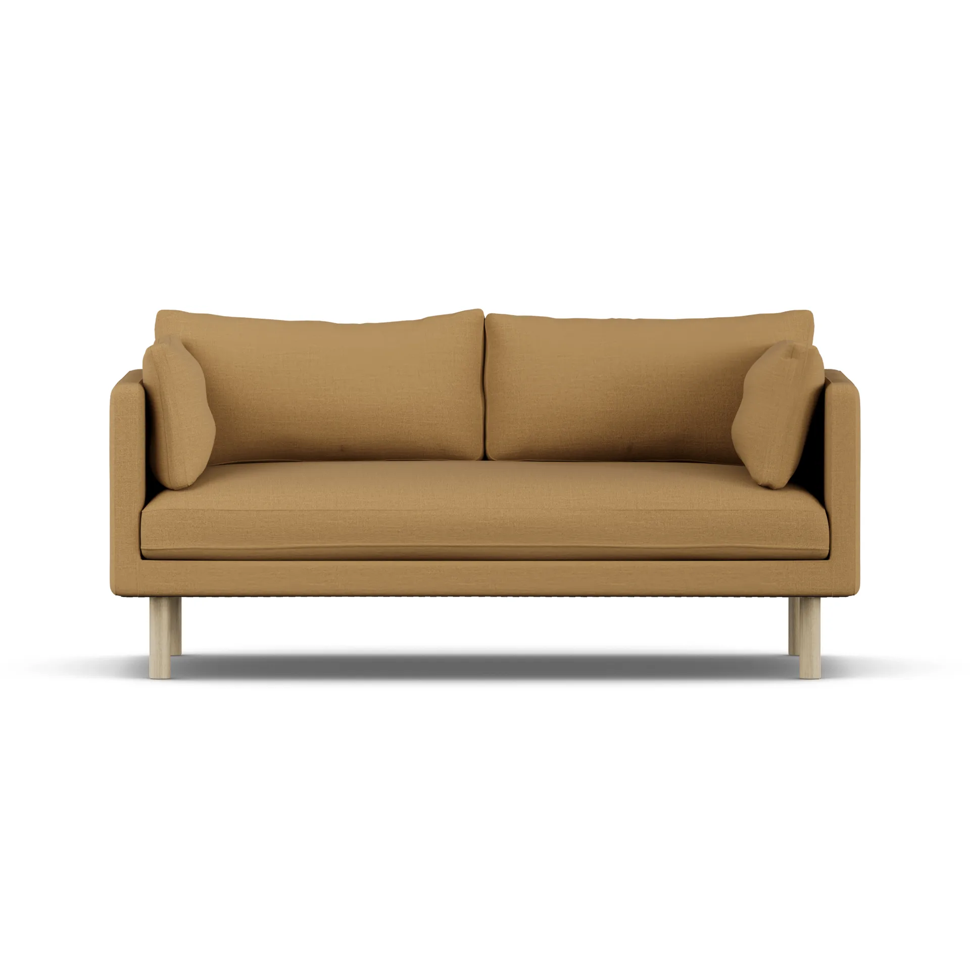 Sofá Linnevik, Same Ochre 6676-roble blanco aceitado, 2 plazas, sin faldón 1898