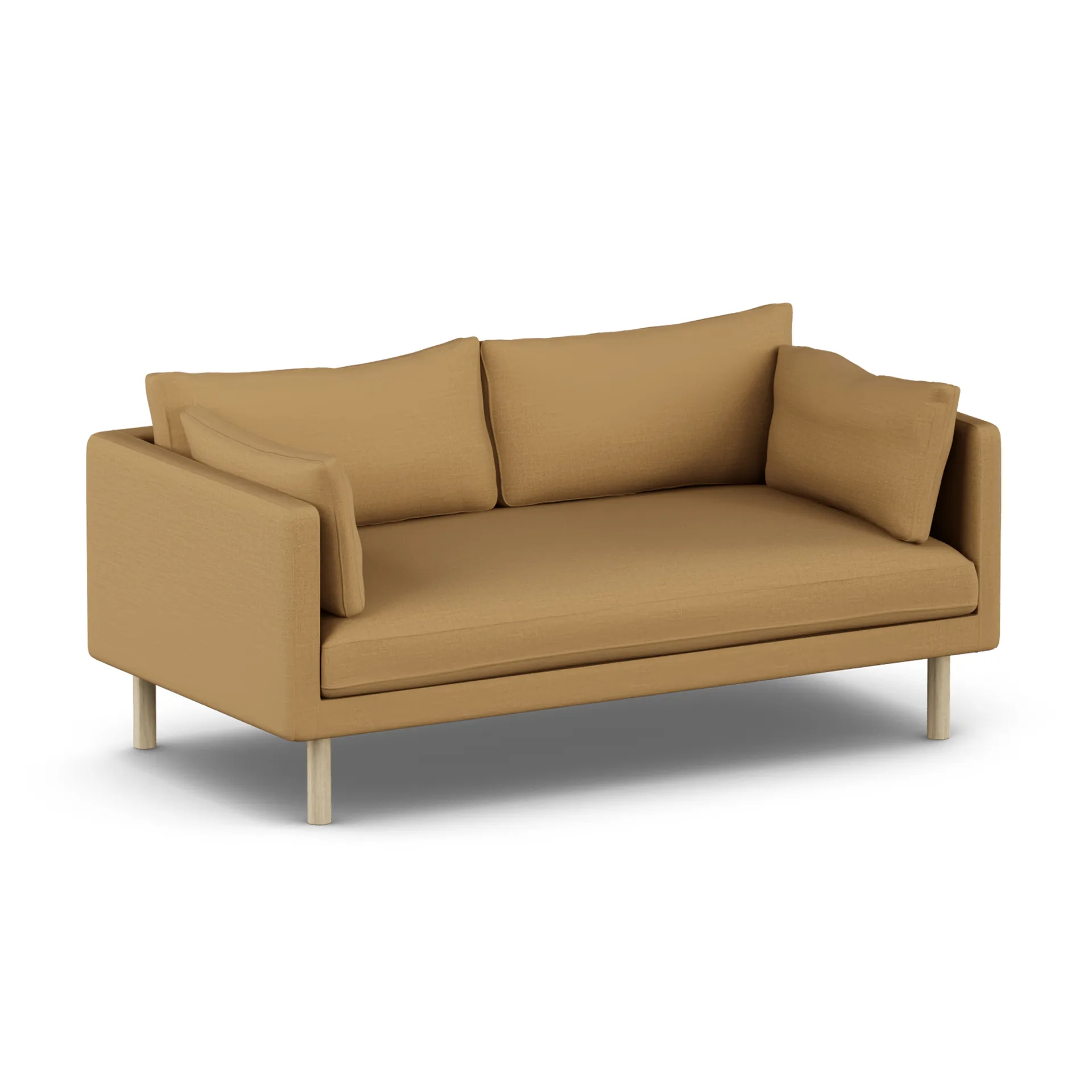 Sofá Linnevik, Same Ochre 6676-roble blanco aceitado, 2 plazas, sin faldón 1898