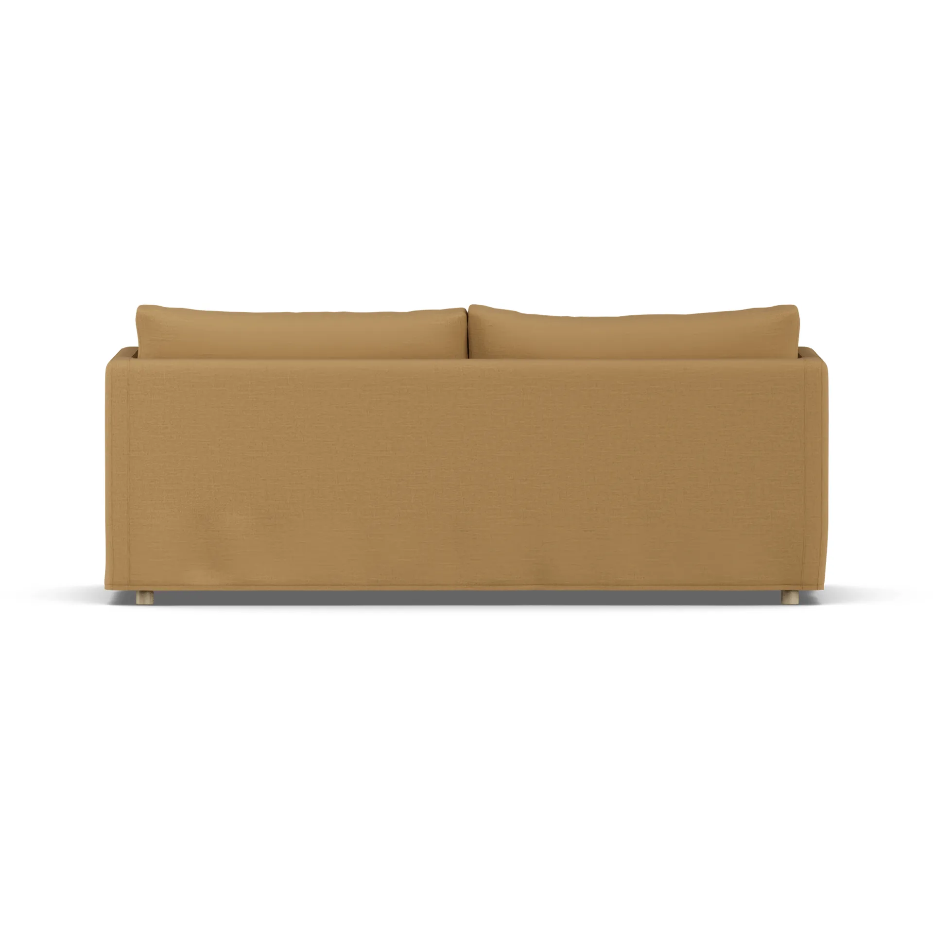 Sofá Linnevik, Same Ochre 6676-roble blanco aceitado, 3 plazas, con faldón 1898