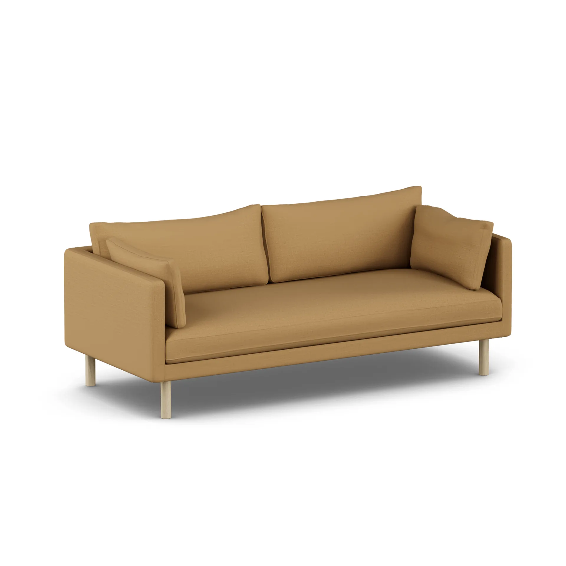 Sofá Linnevik, Same Ochre 6676-roble blanco aceitado, 3 plazas, sin faldón 1898