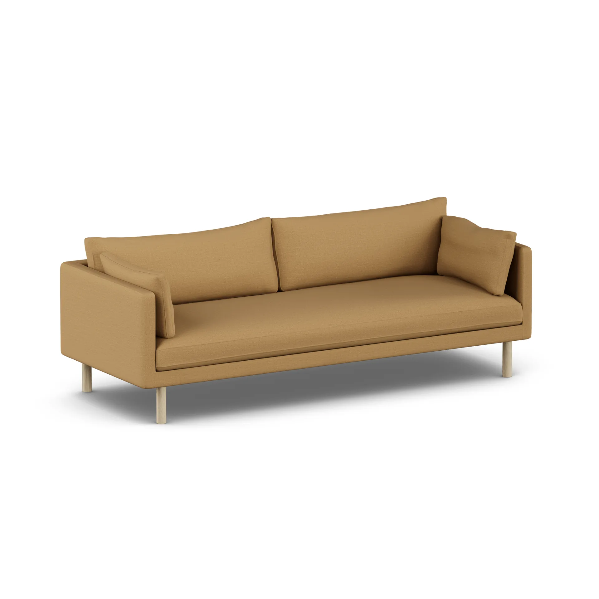 Sofá Linnevik, Same Ochre 6676-roble blanco aceitado, 4 plazas, sin faldón 1898