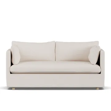 Sofá Linnevik - Same Off White 6671-roble blanco aceitado, 2 plazas, con faldón - 1898