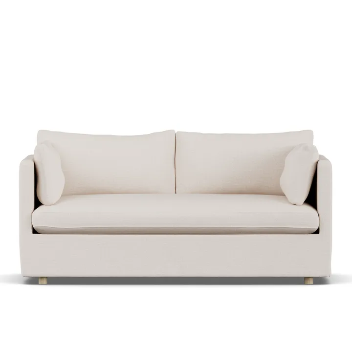 Sofá Linnevik - Same Off White 6671-roble blanco aceitado, 2 plazas, con faldón - 1898