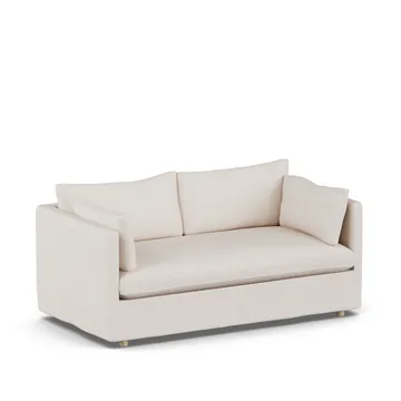 Sofá Linnevik - Same Off White 6671-roble blanco aceitado, 2 plazas, con faldón - 1898