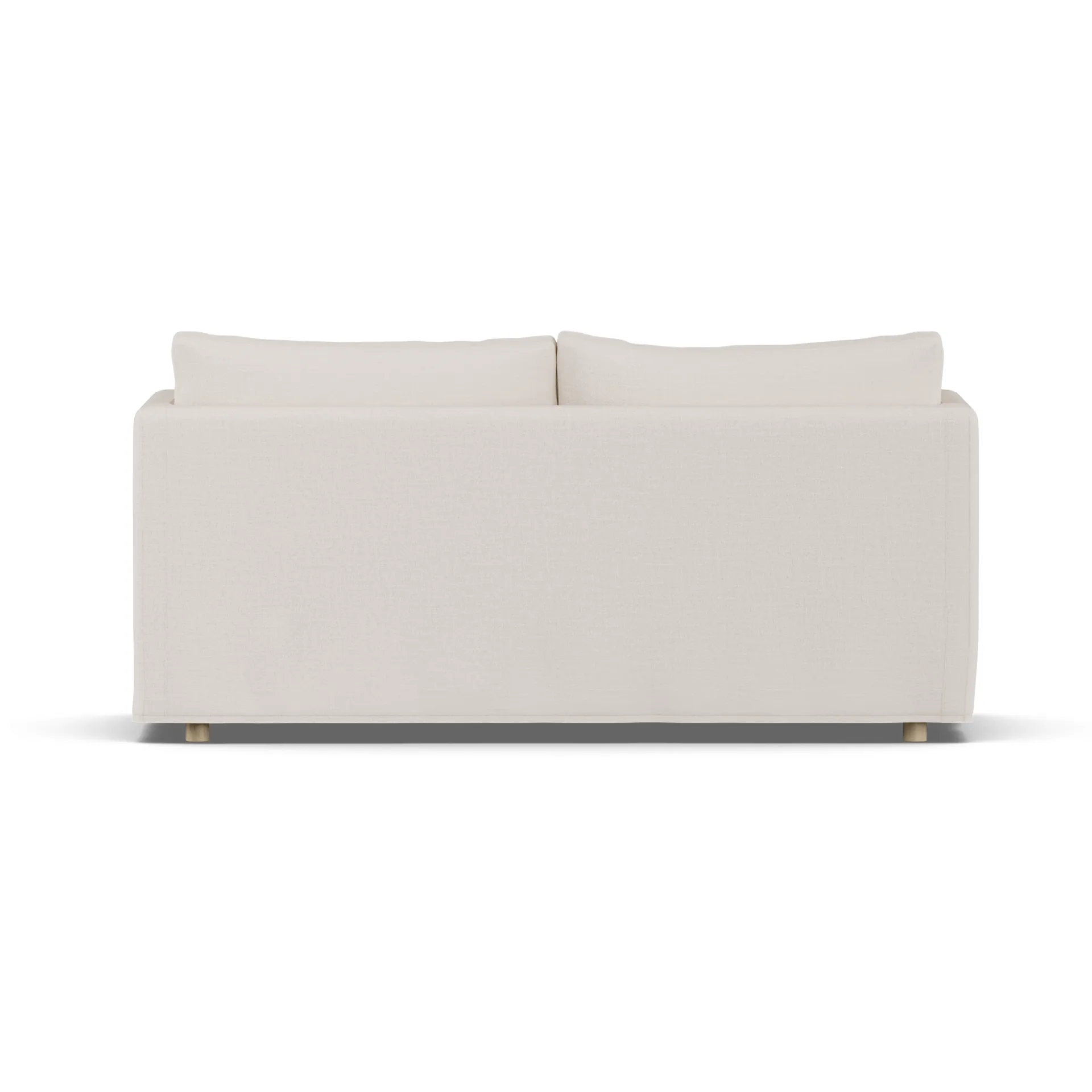Sofá Linnevik, Same Off White 6671-roble blanco aceitado, 2 plazas, con faldón 1898