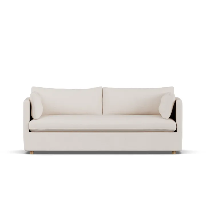 Sofá Linnevik - Same Off White 6671-roble blanco aceitado, 3 plazas, con faldón - 1898