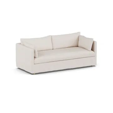Sofá Linnevik - Same Off White 6671-roble blanco aceitado, 3 plazas, con faldón - 1898