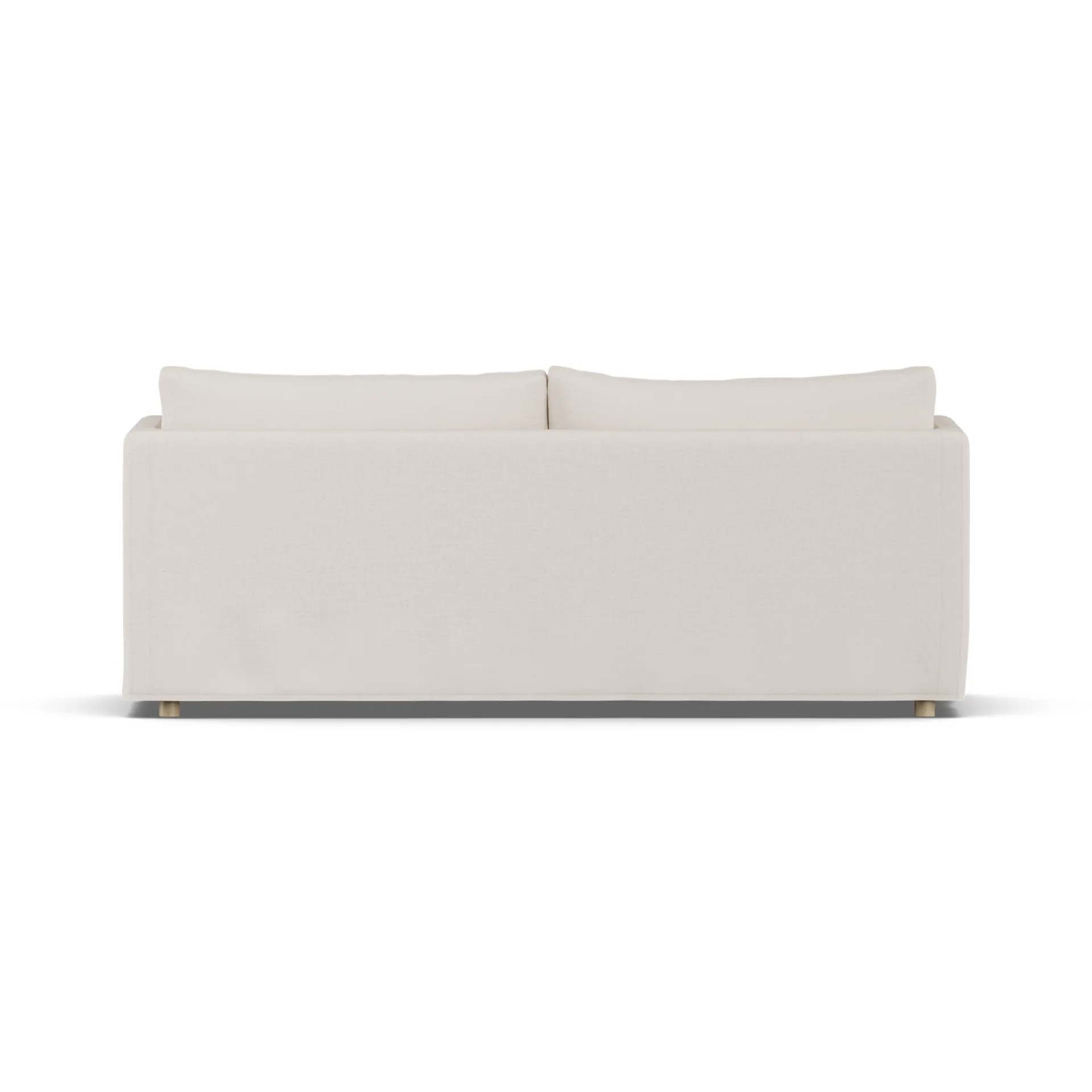 Sofá Linnevik, Same Off White 6671-roble blanco aceitado, 3 plazas, con faldón 1898