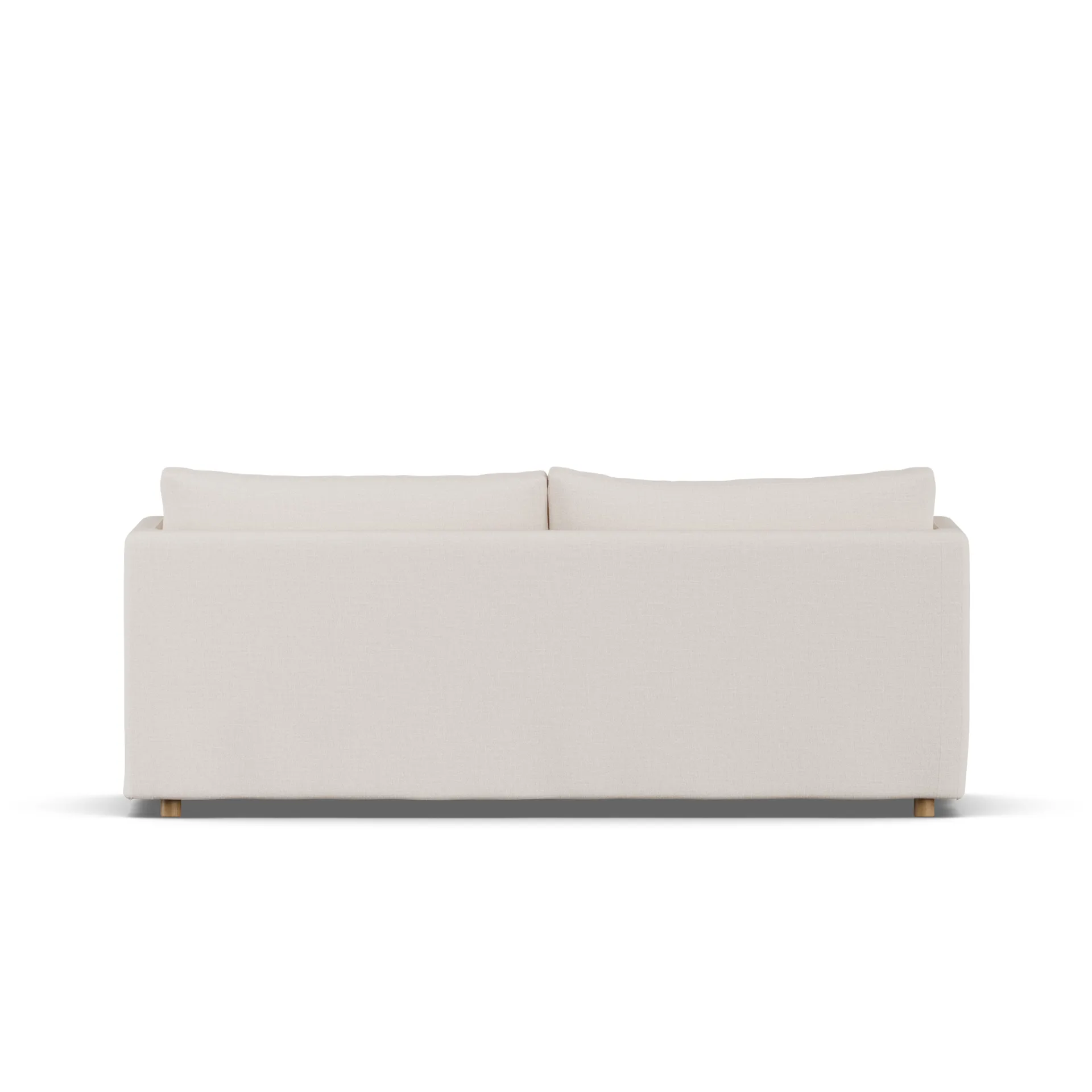 Sofá Linnevik, Same Off White 6671-roble blanco aceitado, 3 plazas, con faldón 1898