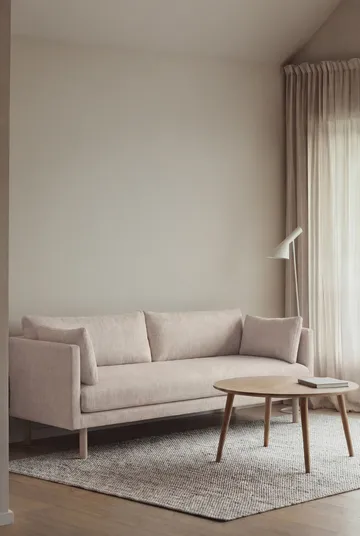 Sofá Linnevik - Same Off White 6671-roble blanco aceitado, 3 plazas, sin faldón - 1898