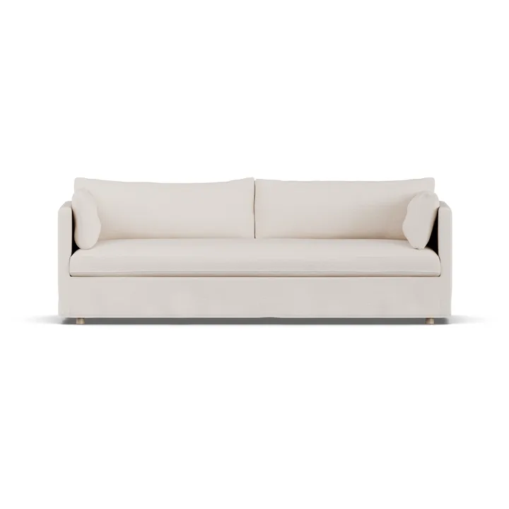 Sofá Linnevik - Same Off White 6671-roble blanco aceitado, 4 plazas, con faldón - 1898