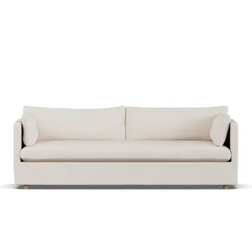 Sofá Linnevik - Same Off White 6671-roble blanco aceitado, 4 plazas, con faldón - 1898