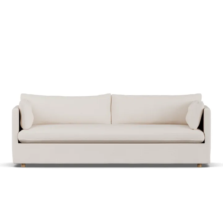 Sofá Linnevik - Same Off White 6671-roble blanco aceitado, 4 plazas, con faldón - 1898