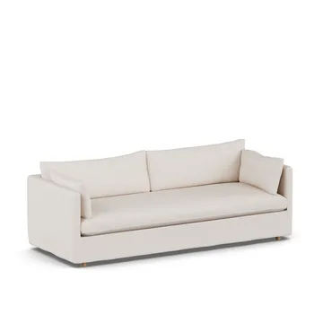 Sofá Linnevik - Same Off White 6671-roble blanco aceitado, 4 plazas, con faldón - 1898