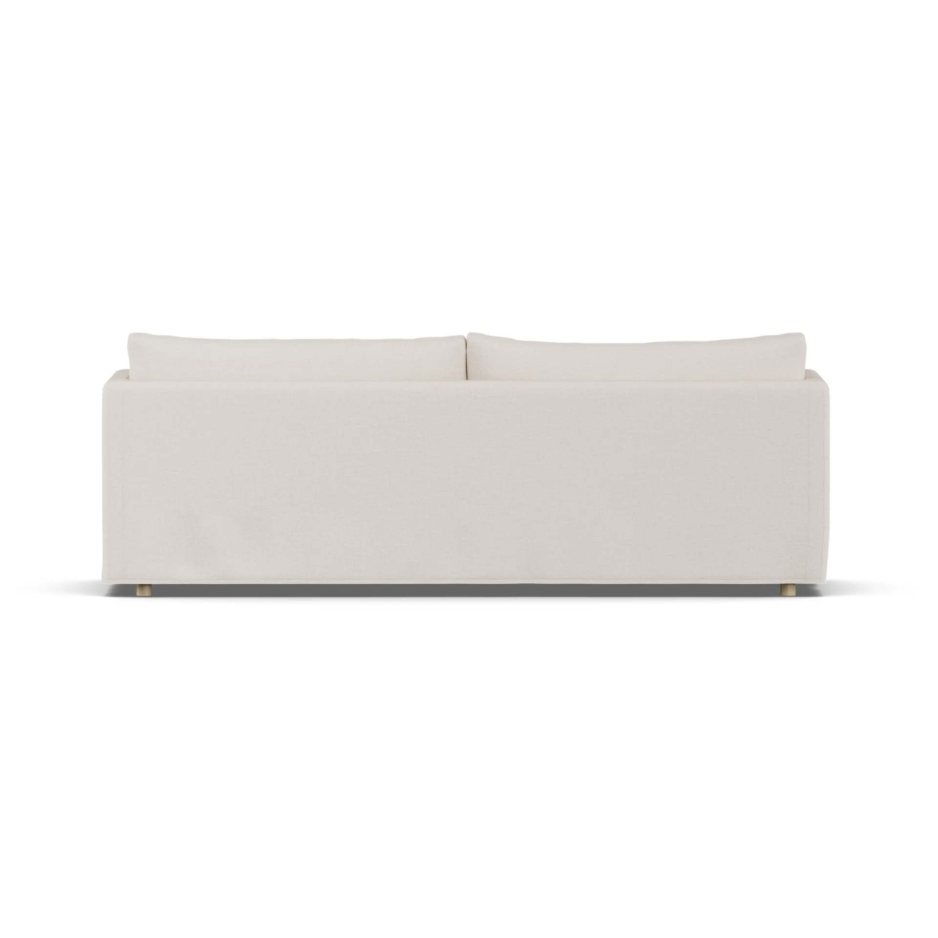 Sofá Linnevik, Same Off White 6671-roble blanco aceitado, 4 plazas, con faldón 1898