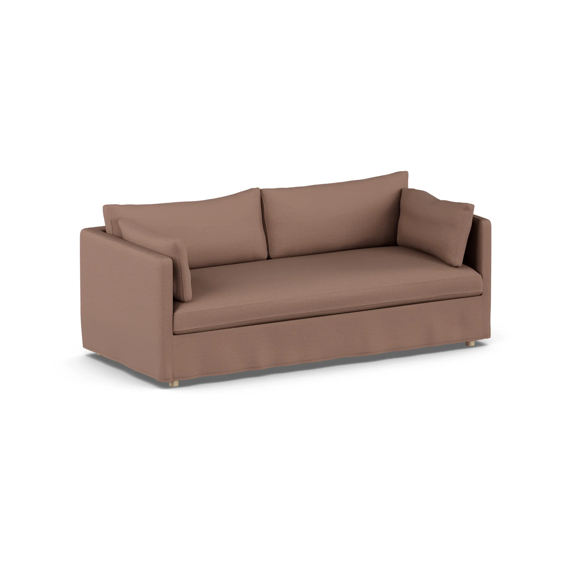 Sofá Linnevik, Same Rust 6675-roble blanco aceitado, 3 plazas, con faldón 1898