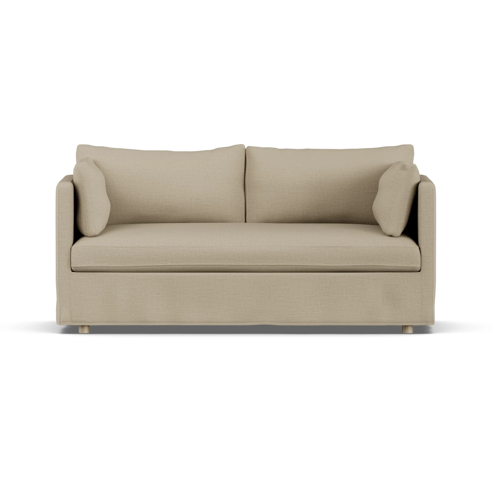 Sofá Linnevik, Same Sand 6672-roble blanco aceitado, 2 plazas, con faldón 1898