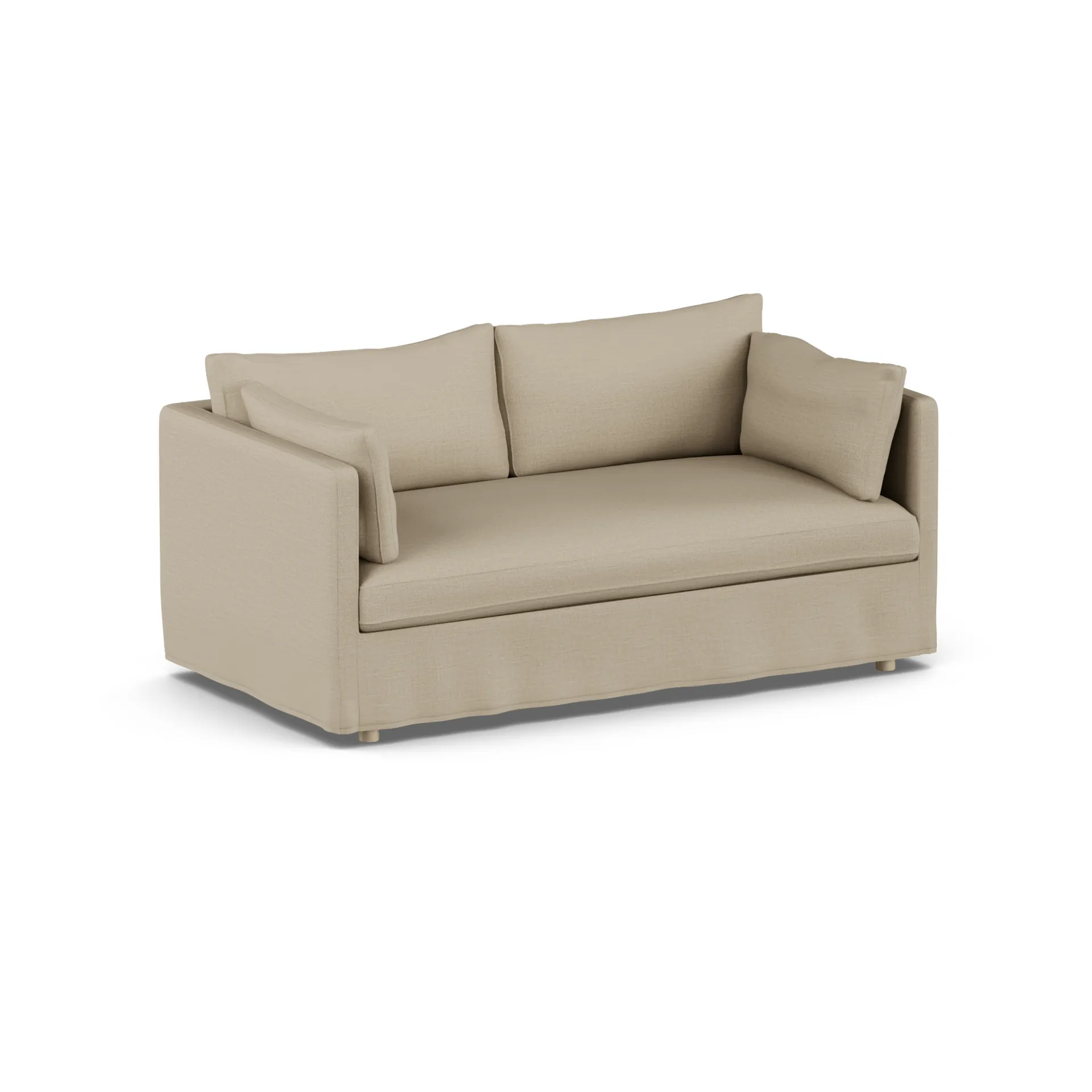 Sofá Linnevik, Same Sand 6672-roble blanco aceitado, 2 plazas, con faldón 1898