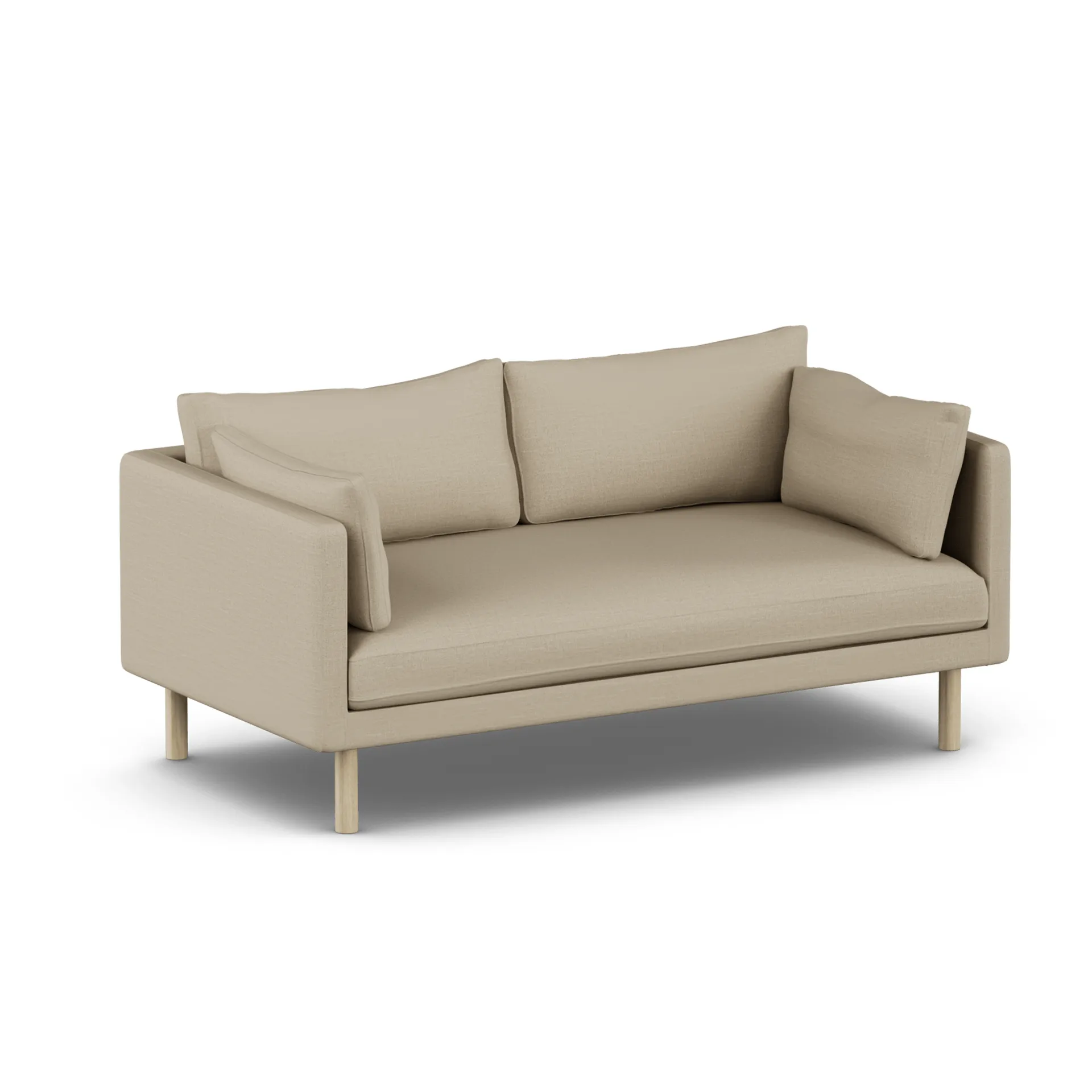 Sofá Linnevik, Same Sand 6672-roble blanco aceitado, 2 plazas, sin faldón 1898
