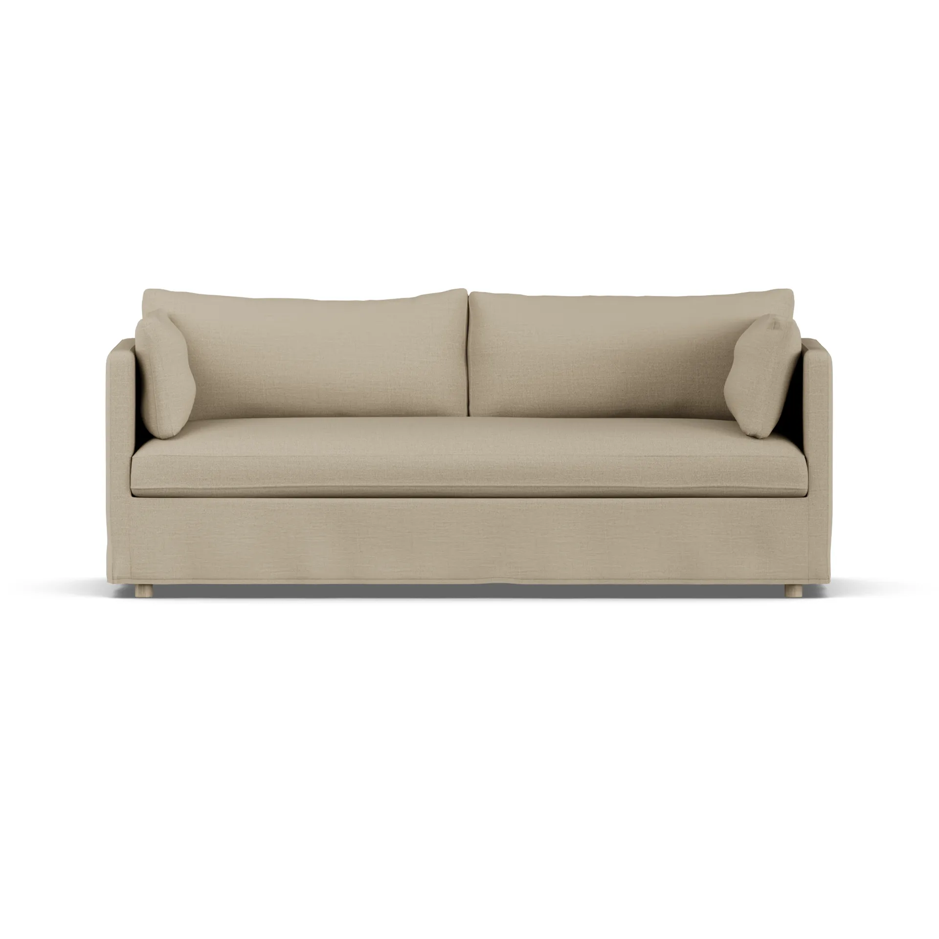 Sofá Linnevik, Same Sand 6672-roble blanco aceitado, 3 plazas, con faldón 1898