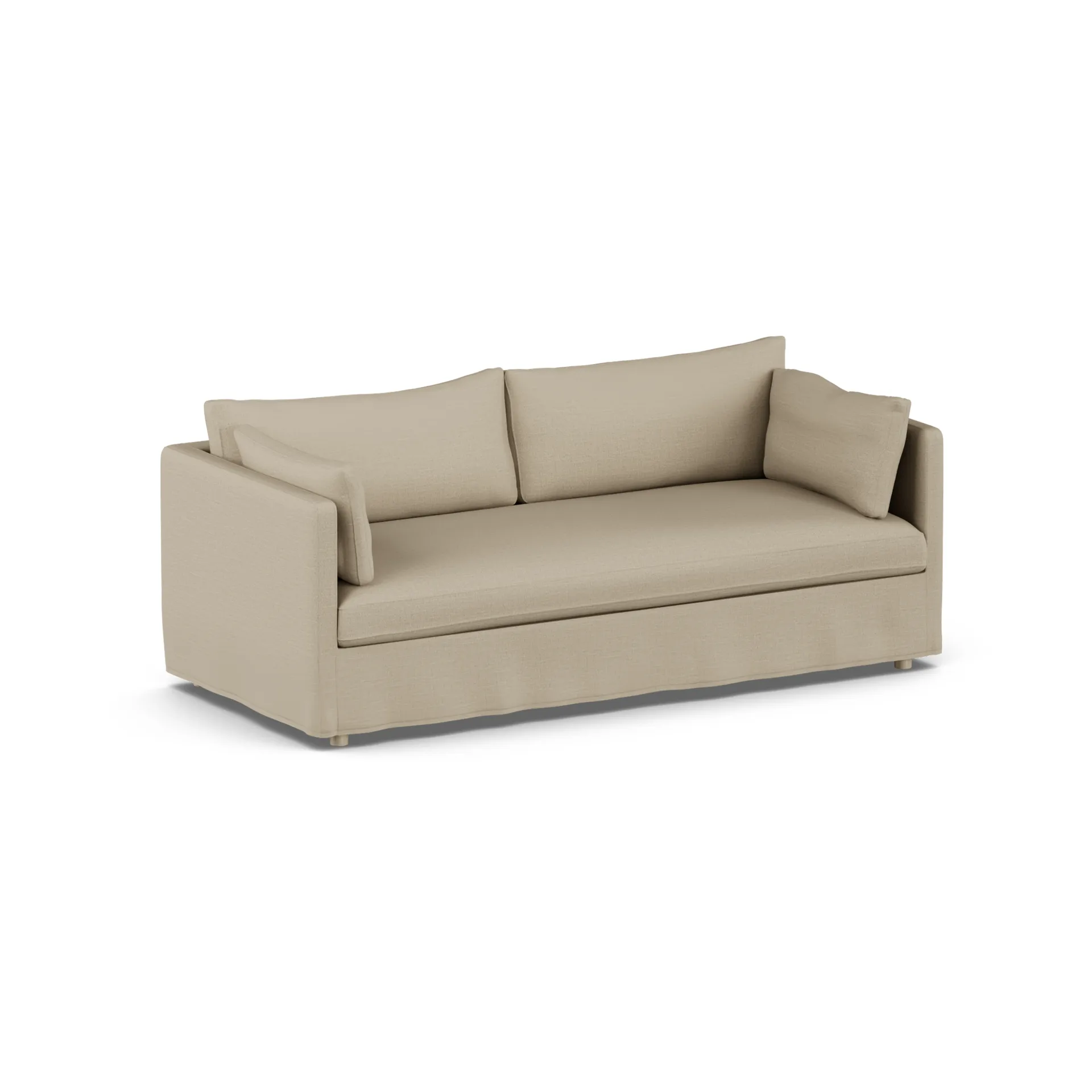 Sofá Linnevik, Same Sand 6672-roble blanco aceitado, 3 plazas, con faldón 1898