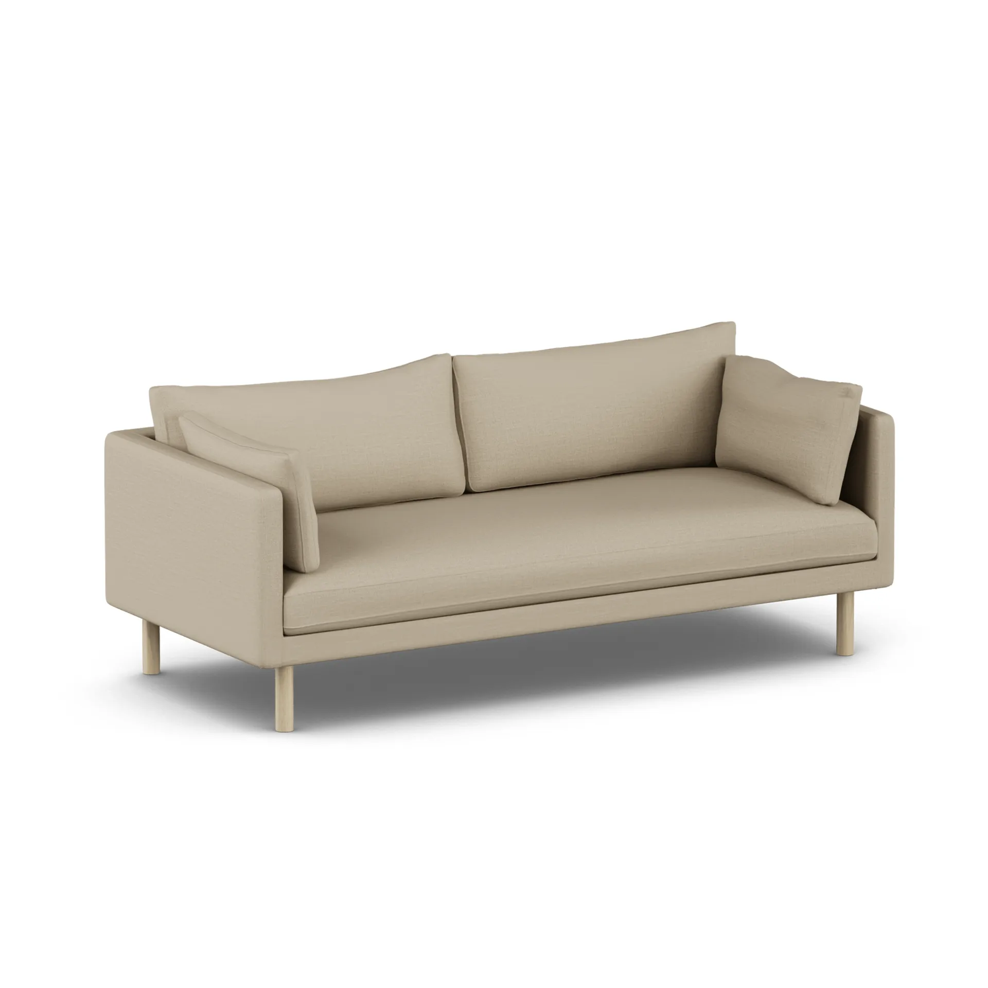 Sofá Linnevik, Same Sand 6672-roble blanco aceitado, 3 plazas, sin faldón 1898