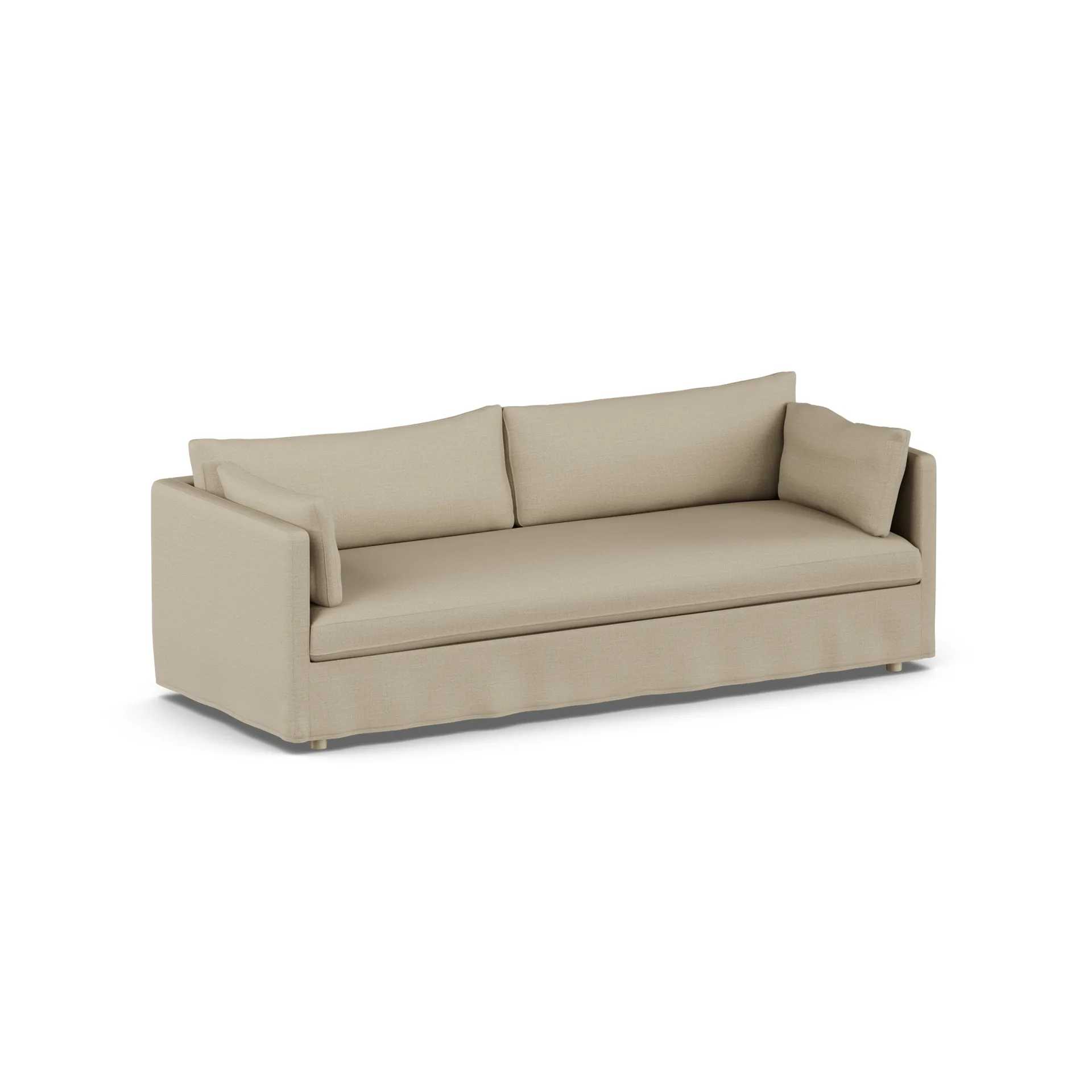 Sofá Linnevik, Same Sand 6672-roble blanco aceitado, 4 plazas, con faldón 1898