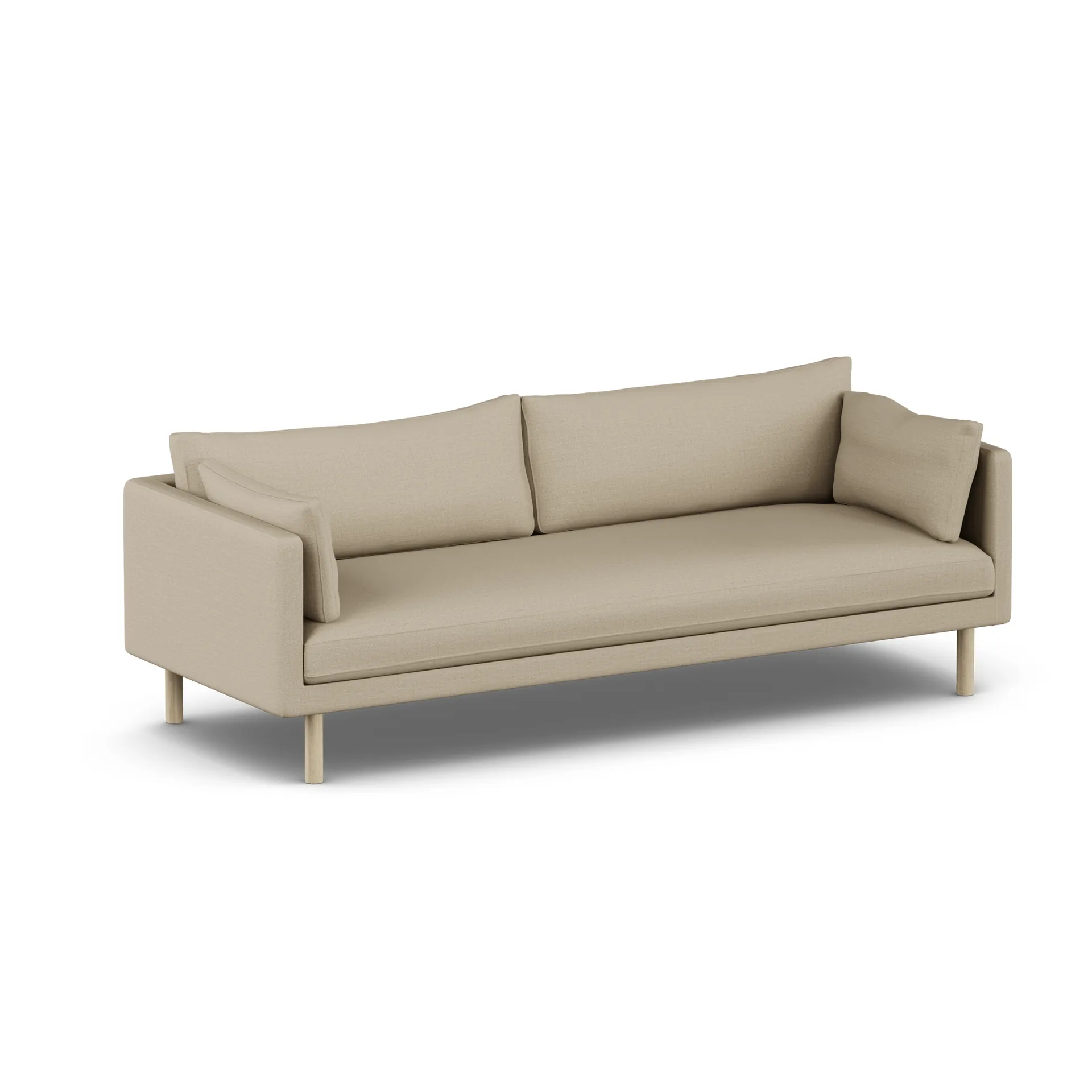 Sofá Linnevik, Same Sand 6672-roble blanco aceitado, 4 plazas, sin faldón 1898