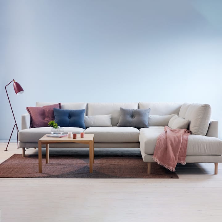 Sofá modular Bredhult A1, Tela Alaska 0191 anthracite, patas de roble aceitado blanco 1898
