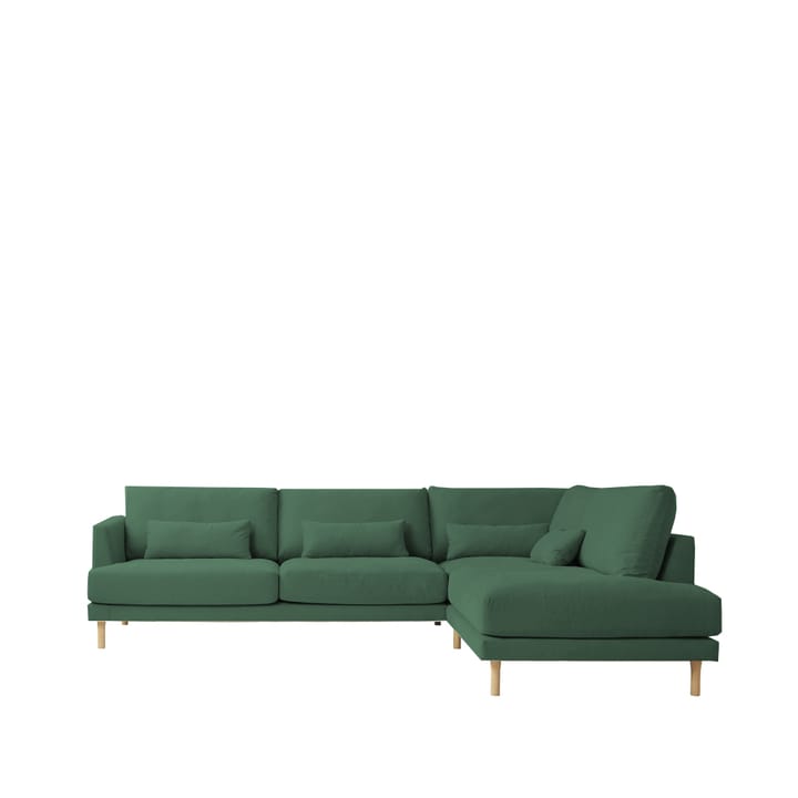Sofá modular Bredhult A1 - Tela alfresnoa 0192 moss, patas de roble aceitado blanco - 1898