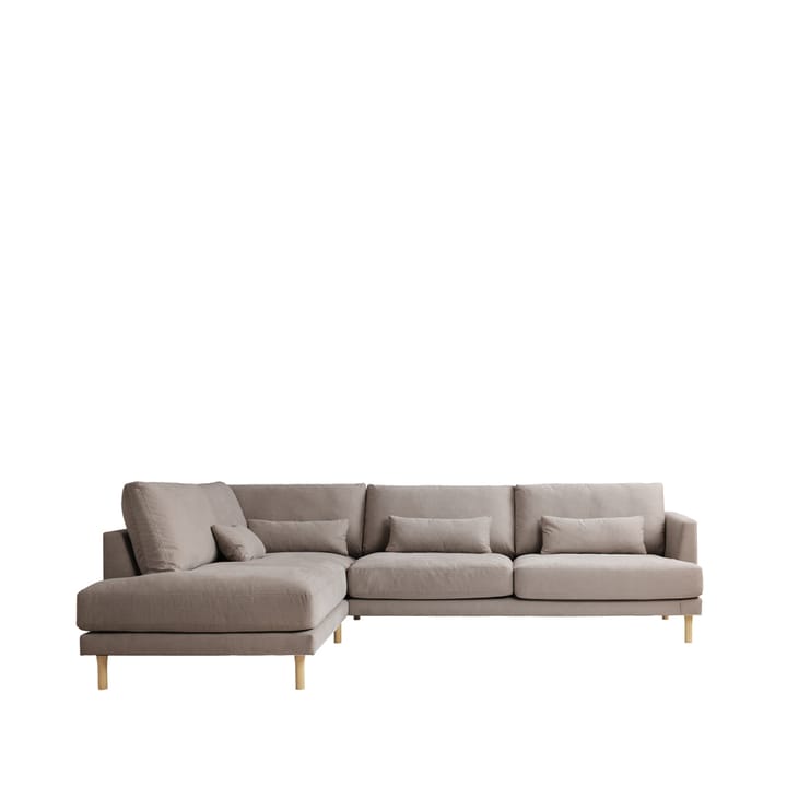 Sofá modular Bredhult A2 - Tela alfresnoa 0168 stone, patas de roble aceitado blanco - 1898