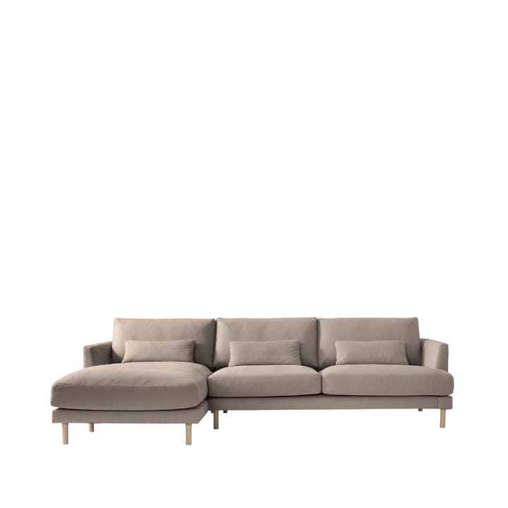 Sofá modular Bredhult C2, Tela stone, patas de roble aceitado blanco 1898