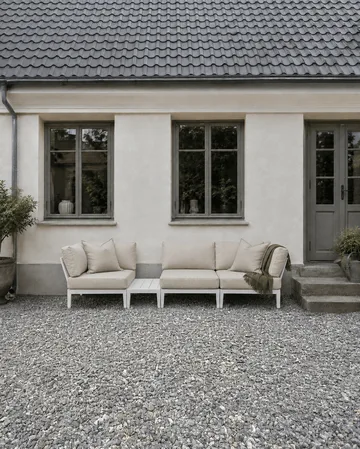 Sofá modular Santander módulo de esquina - Blanco-beige - 1898