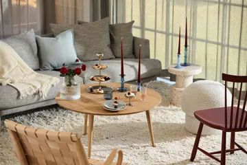 Sofá Sjövik - Bern Beige 0341-roble aceitado en blanco, 3 plazas - 1898