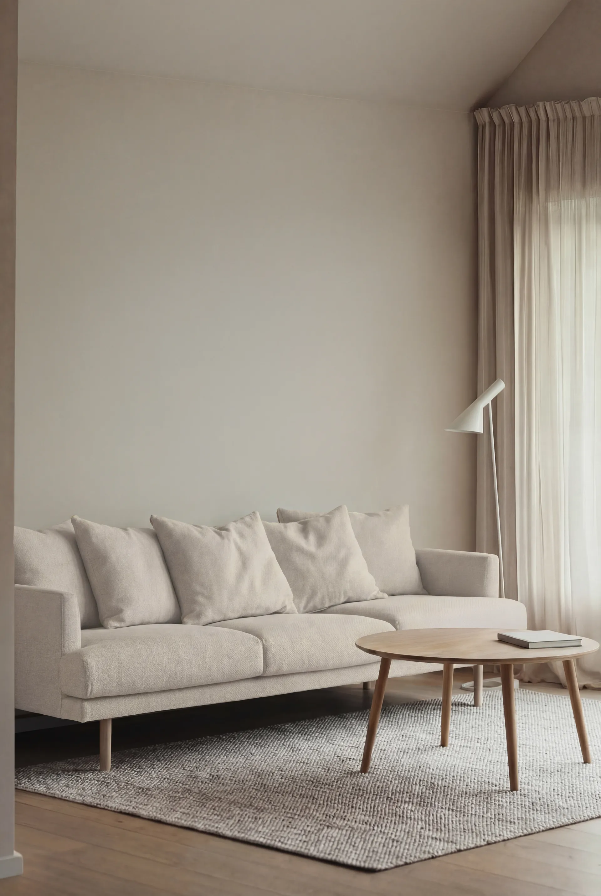 Sofá Sjövik, Caleido Beige 9600-roble blanco aceitado, 3,5 plazas 1898
