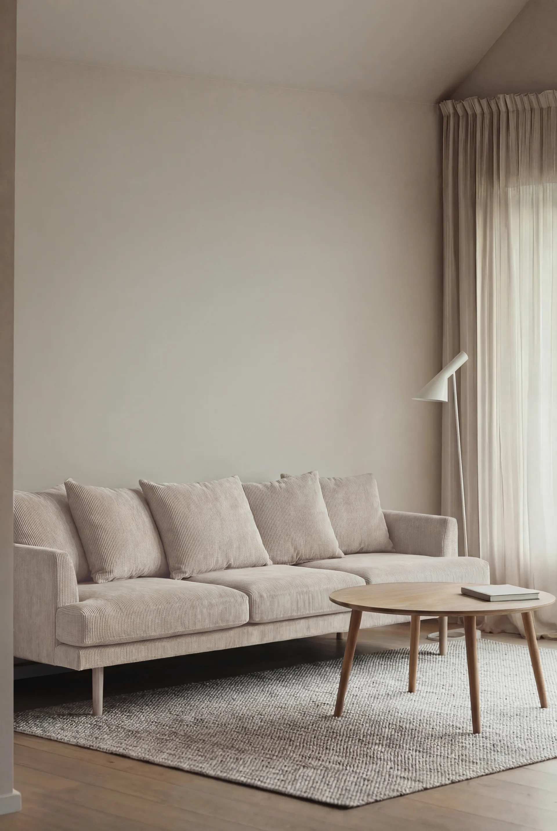 Sofá Sjövik, Jump Beige 1956-roble blanco aceitado, 3,5 plazas 1898