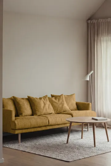 Sofá Sjövik - Luiza Mustard 3972-roble blanco aceitado, 3,5 plazas - 1898