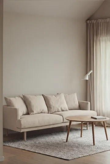 Sofá Sjövik - Same Beige 6670-roble blanco aceitado, 3 plazas - 1898