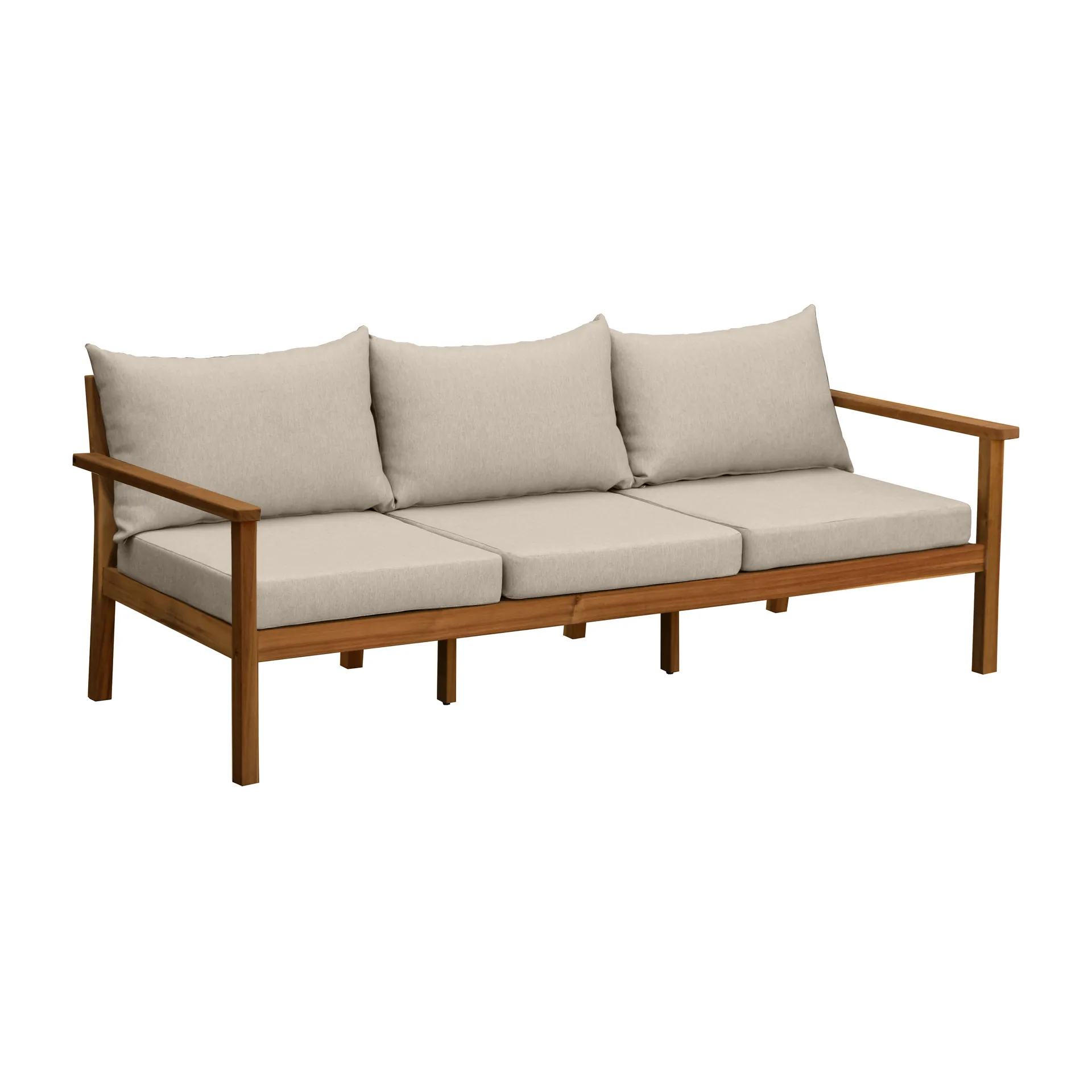Sofá Stockaryd de 3 plazas teak/beige 1898