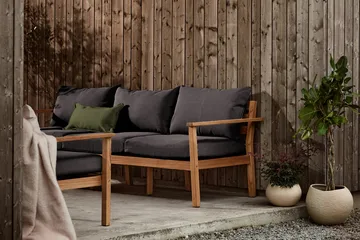 Sofá Stockaryd de 3 plazas teak/dark grey - 1898