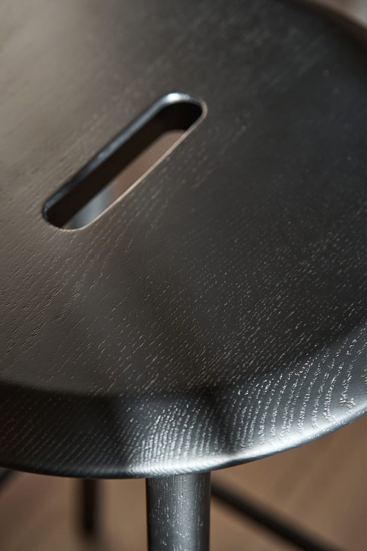 Taburete de bar Norrabo 65 cm, Roble lacado en negro 1898