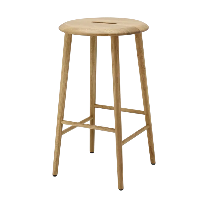 Taburete de bar redondo Norrabo 65 cm - Naturlackad ek - 1898