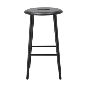 Taburete de bar redondo Norrabo 65 cm - Roble lacado en negro - 1898