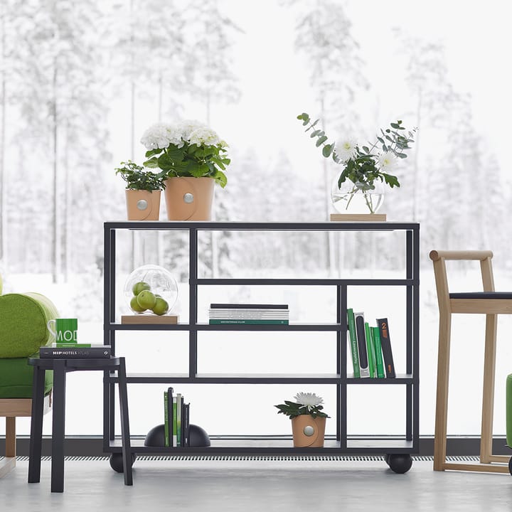 Adorno Space, Roble teñido de negro, vidrio A2