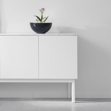 Aparador Beam - Gris claro, base gris claro, panel superior en mármol carrara - A2