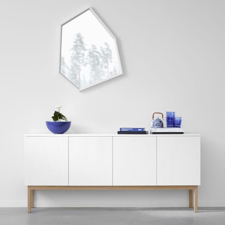 Aparador Beam, Lacado blanco, base de roble aceitado A2